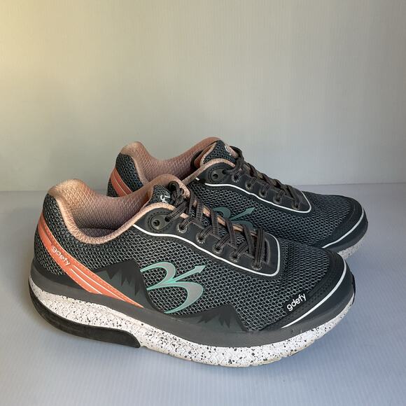 Gdefy Women’s Athletic Walking Shoes Gray Orange Mesh Comfort Sneakers Size ~9 - Picture 3 of 8